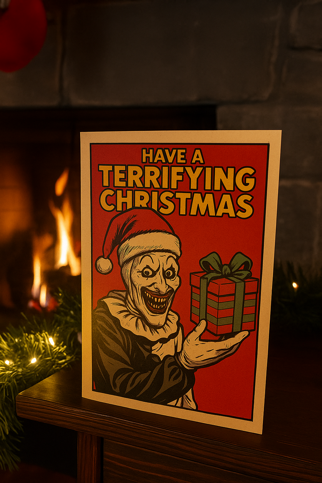 Art the Clown Terrifier Christmas Card