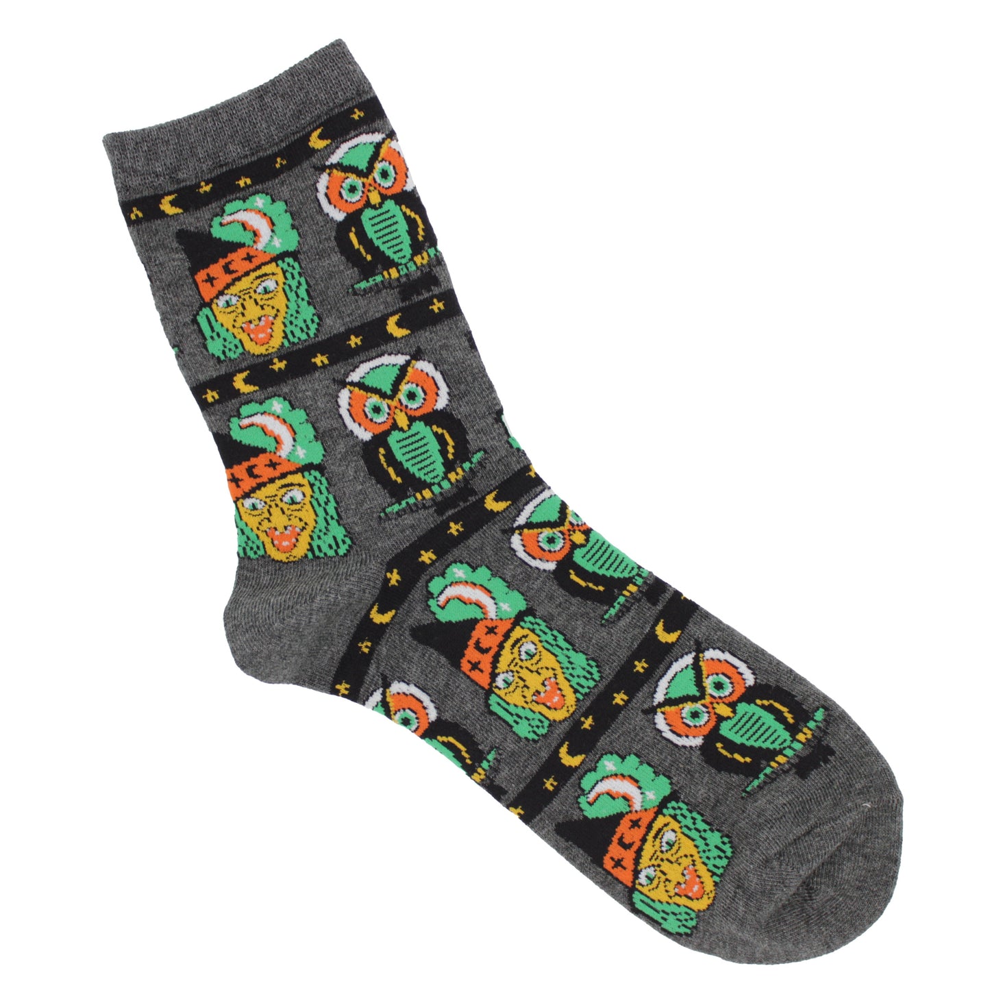 Charcoal grey Women's retro Halloween socks from Horrorfier.co.uk