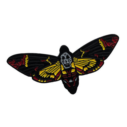 Moth Pinbadge from The Silence of the Lambs on white isolated background