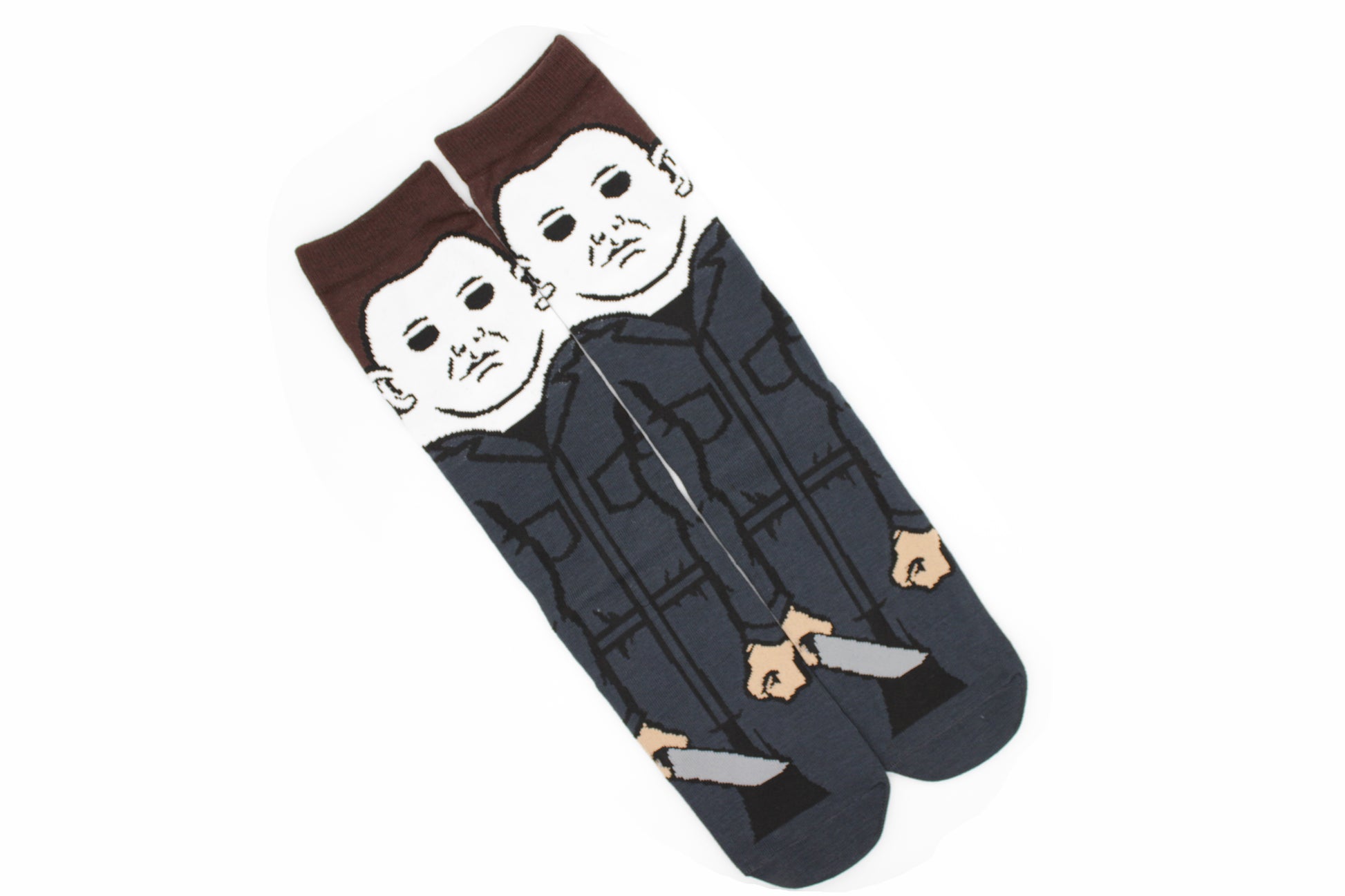 A pair of John Carpenter's Halloween 1978 Michael Myers socks from Horrorfier.co.uk