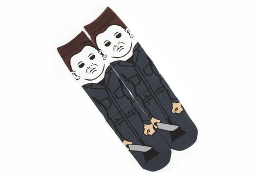 A pair of John Carpenter's Halloween 1978 Michael Myers socks from Horrorfier.co.uk