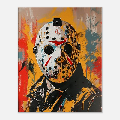 Jason Voorhees abstract pop art canvas print