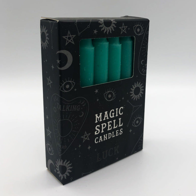 Magic Spell Candles - Green Luck - 12 Pack