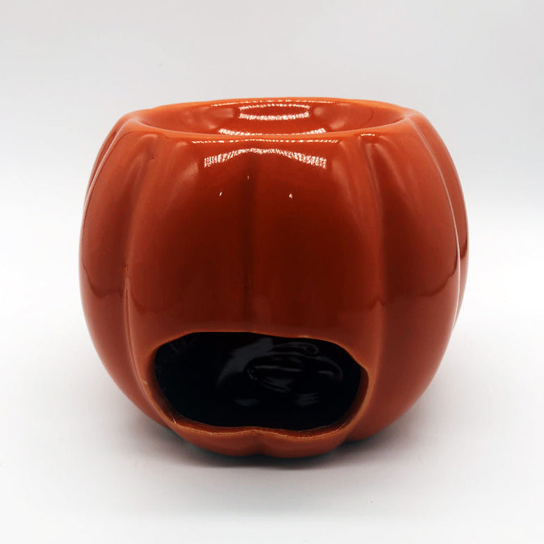 Back view of orange pumpkin wax melter 