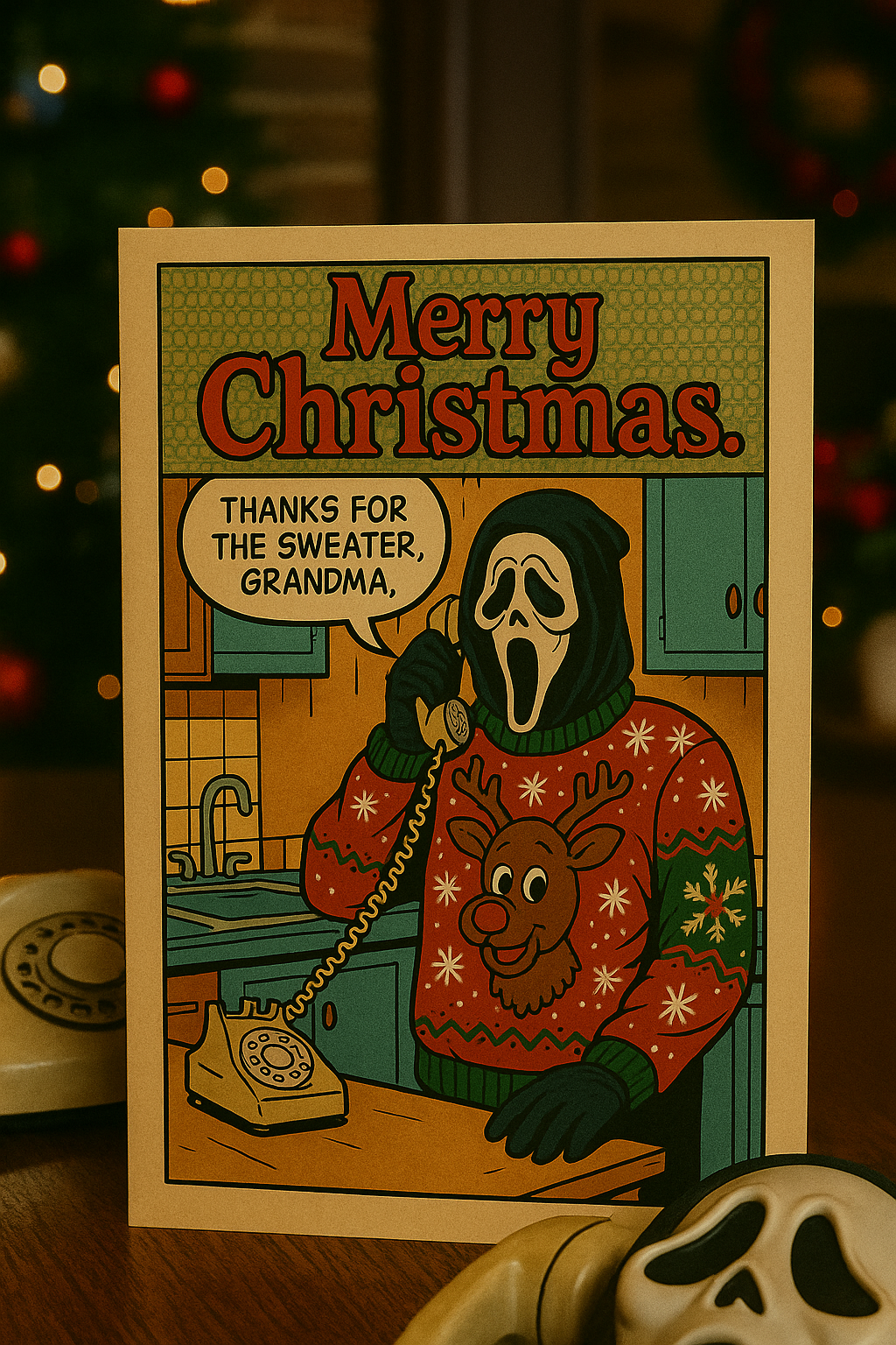 Scream Ghostface Christmas Card