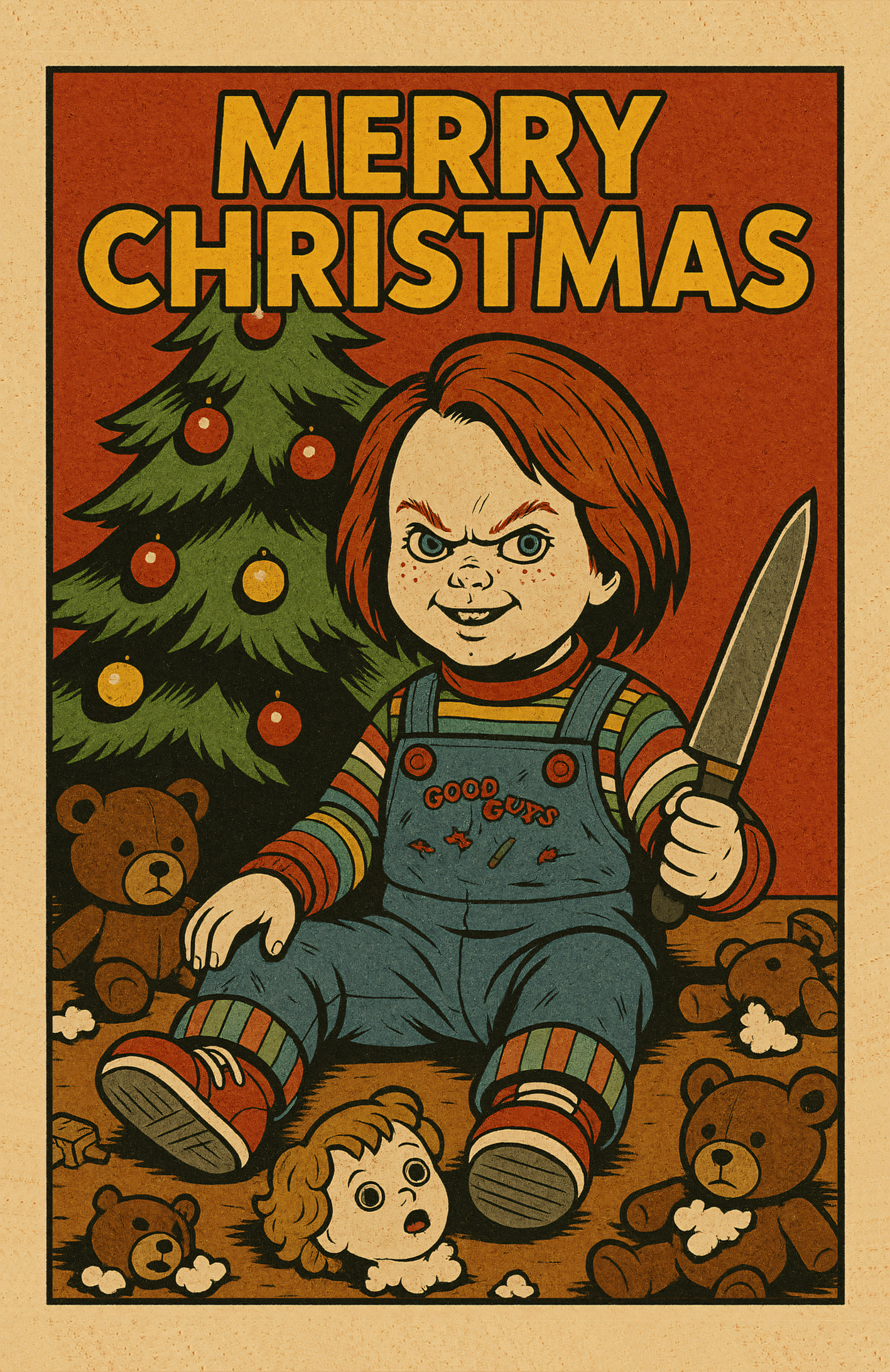Chucky doll Christmas card