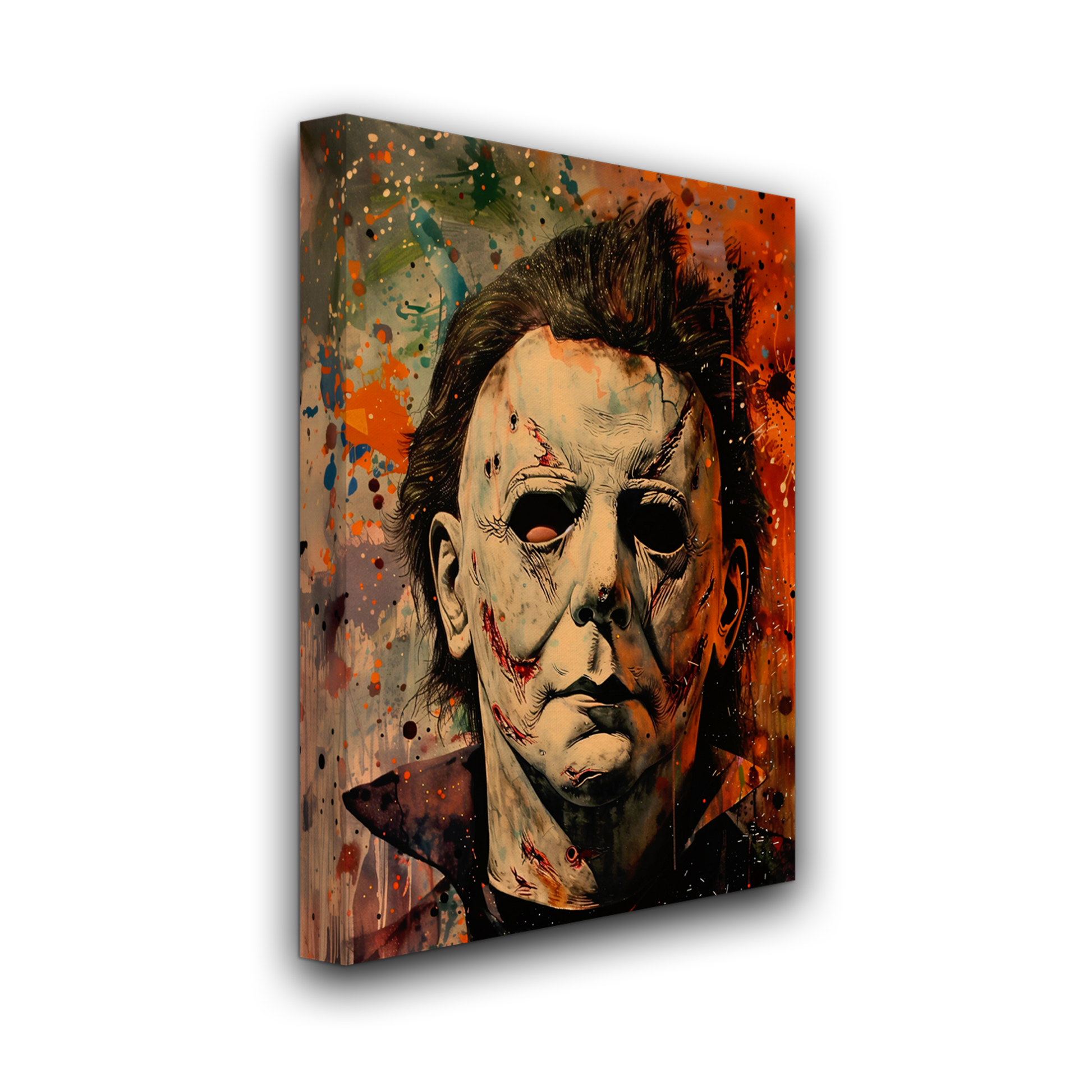 Michael Myers art print. Stretched canvas wall art print from Horrorfier