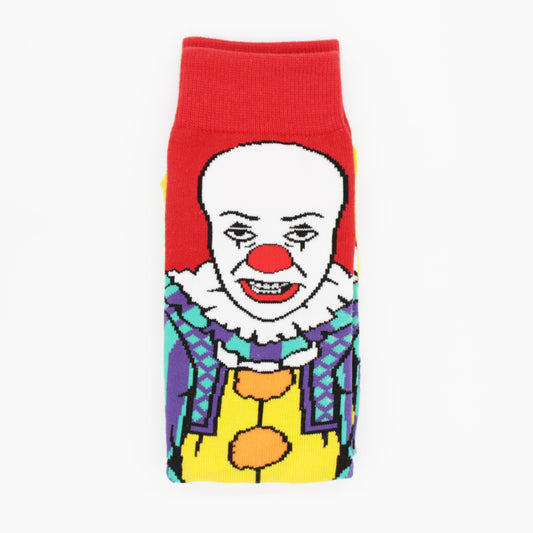 Pennywise socks from retro 90s Stephen King's IT tv miniseries.